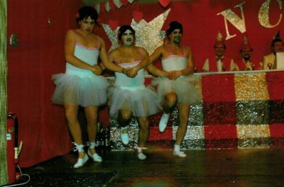 Männerballett des NCC 1984 - v.l. Klaus Missing, Edgar Paul und Dietmar Noll - im Männerballett begann seine Karrierere - 17 Jah