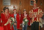 Prinz Lars I. und prinzessin Anja I. mit dem neuen Kinderprinzenpaar Nico I. und Aileen I.