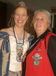 Mutter und Tochter - Inge Licht mit Tochter Andrea, Prinzessin des NCC Blau-Weiß aus Niestetal