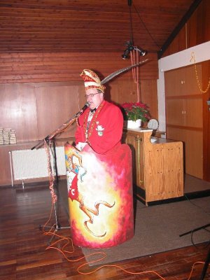 Präsident Klaus Missing begrüßt die Gäste beim Prinzenempfang 2005